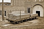 The picture of prototype which I wanted to build - a relatively short but heavily built flat car from a period short before 1900.