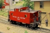 Unfortunately there was not a chance the caboose let to run together with a train on this annual meeting of FREMO in Riesa, Germany. All trains did run after a fixed schedule and these were more modern model trains.