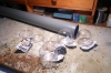 These are the commercial available parts for the tank, a plastic pipe and clear half globes - originally as self-decorating parts for christmas trees!