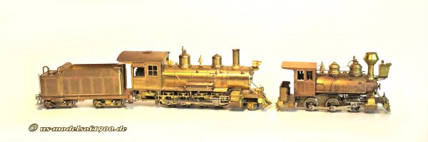 Two narrow gauge models - not for running on a layout, no, they will be loaded onto flatcars and will be used as engine transport (from the maker to their future destination railroad).