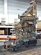 Wood strips and shingles - an intensively built old time coal tower from not many more then wood! Now a part of a steam loco museum on a large modular layout. 