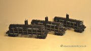 Acid tank cars from 1901 with all typical 1900 accessories, built from wood, truss rods and wooden sideways and scratch built tanks!