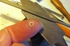 Now the rings must be reduced with a fine file to the necessary Thickness and this goes best on the fingertip.